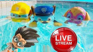 Ellie Sparkles TV ⭐ Summer Pool Challenge Fun with Paw Patrol - Jail Rescue, Slime Challenges