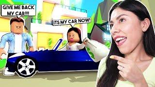 I BECAME A GOLD DIGGER & STOLE MY HUSBANDS LUXURY CAR! - Roblox Roleplay - Adopt Me