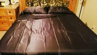(Episode 2056) Amazon Prime Unboxing: Honeymoon Luxury and Satin King Bed Sheet Set - Black @amazon