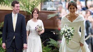 Revealing the luxury of the wedding gowns of Princess Eugenie and Fergie
