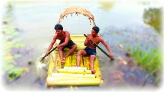 Cuộc sống sinh tồn☣ làm thuyền cây chuối để sinh tồn sống sót trên sông