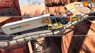Destructible, collapsible bridge crashes BeamNG Drive