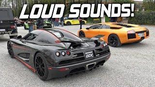 Supercars Arriving @ Cars & Coffee Italy! - Koenigsegg CCX, F40, CGT & More! LOUD Sounds!