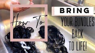 HOW TO BRING YOUR WEAVE BACK TO LIFE! ????✨ AFFORDABLE ROUTINE #Revivingoldhairextensions
