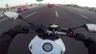 Ford Ranger Crashes and Spins Into Barrier + Motorcycle Near Miss