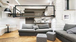 Modern Luxury Urban-Chic Small Home w/ Suspended Loft Bedroom | Small House Design Ideas