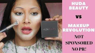 HUDA BEAUTY EASY BAKE VS MAKEUP REVOLUTION LUXURY POWDER | TOP DUPE? REVIEW + WEAR TEST BANANA BREAD