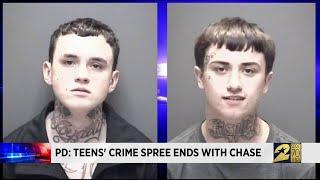 PD: Teens' crime spree ends with chase