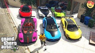 GTA 5 - Stealing LUXURY CARS With Franklin! (Expensive real cars)
