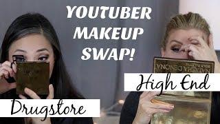 MAKEUP SWAP WITH MICHELE WANG! Trying 15+ Luxury and Drugstore Products