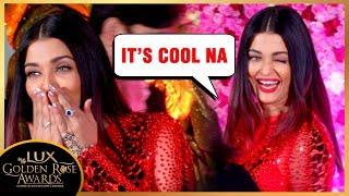 Aishwarya Rai Bachchan In Jolly Mood At Lux Golden Rose Awards 2018