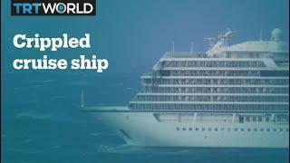 Luxury cruise ship stranded off the coast of Norway