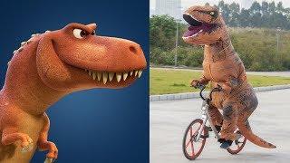 The Good Dinosaur Characters in Real Life - Learning Video for Kids