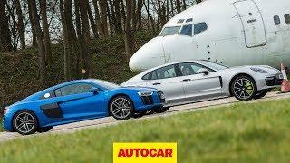Drag race: Audi R8 vs Porsche Panamera Turbo S E-Hybrid | Autocar