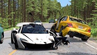 Car Overtaking Crashes Compilation #4 - BeamNG.Drive