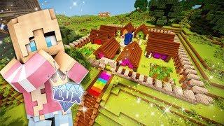 RAINBOW VILLAGE OF DREAMS! Minecraft: Lux SMP (Ep. 11)????