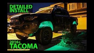 HOW TO INSTALL ROCK LIGHTS TOYOTA TACOMA IN DETAIL + REVIEW & TEST