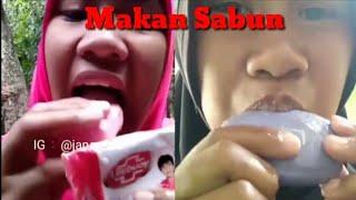 Viral !! Cewek ini makan sabun lifeboy dan lux