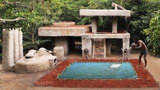 Building The Most Luxury Swimming Pool In Front Of Ancient Villa House