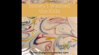 Making & Cutting Honey I Washed the Kids Luxury Cold Process Soap