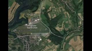 Damaged plane found on Google Maps on Saarbrücken Airport runway
