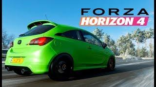 Vauxhall Corsa VXR Gameplay (Forza Horizon 4) 60fps - 550bhp FWD Green Devil - No HUD