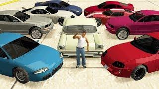 GTA San Andreas - Stealing Luxury Cars with CJ! (Expensive Real Cars)