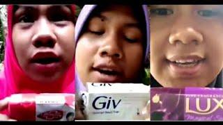 Cewek makan sabun LUX, Give, Lifebuoy