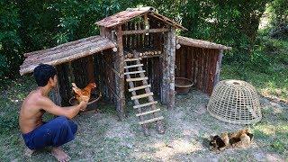 Rescue Chicks And Build The Luxury Wooden House For Chickens