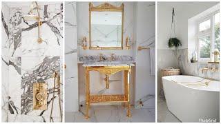 GOLD & MARBLE LUXURY GLAM BATHROOM IDEAS TOUR 2019 | HOME DECOR INSPO