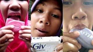 Unboxing makan sabun lifeboy giv dan lux