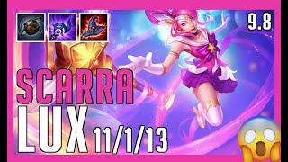 Scarra - Lux Mid - Patch 9.8 NA Ranked | GODLIKE