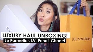 LUXURY HAUL UNBOXING! Le Parmentier Paris, Louis Vuitton, Fendi, Chanel