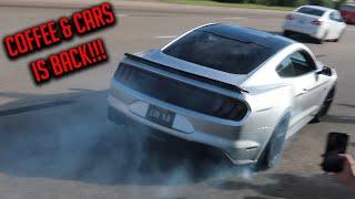 COPS CANT STOP CRAZY MUSCLE CAR DRIVERS LEAVING COFFEE AND CARS HOUSTON! - Cars and Coffee November
