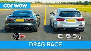 Jaguar F-Type SVR vs Mercedes-AMG E63 S - DRAG RACE, ROLLING RACE & BRAKE TEST