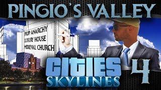 Pingio's Valley #4 | Cities Skylines | Prop Anarchy, Luxury Manor & Medieval Church