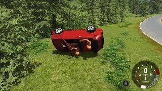 Random Cars, Container trucks, and Racing car - Highway and Dirt-Road Crashes – Beamng.Drive #447