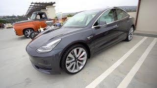 Tesla Model 3 Performance at Cars and Coffee