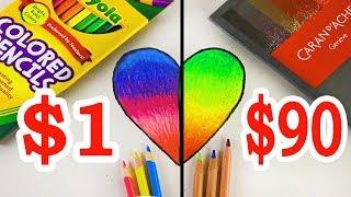 $90 SUPREME Luxury Color Pencils VS $1 Crayola Color Pencils: Which is worth the money?