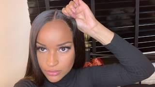 How to install Lux Beauty Essentials Wigs | BEST GLUELESS WIG FOR BEGINNERS | Invisible Lace